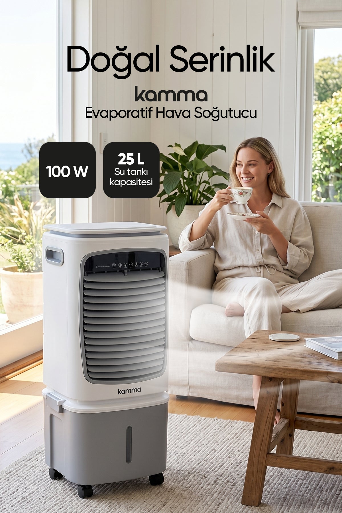 KAC 100 Evaporatif Hava Soğutucu - Beyaz