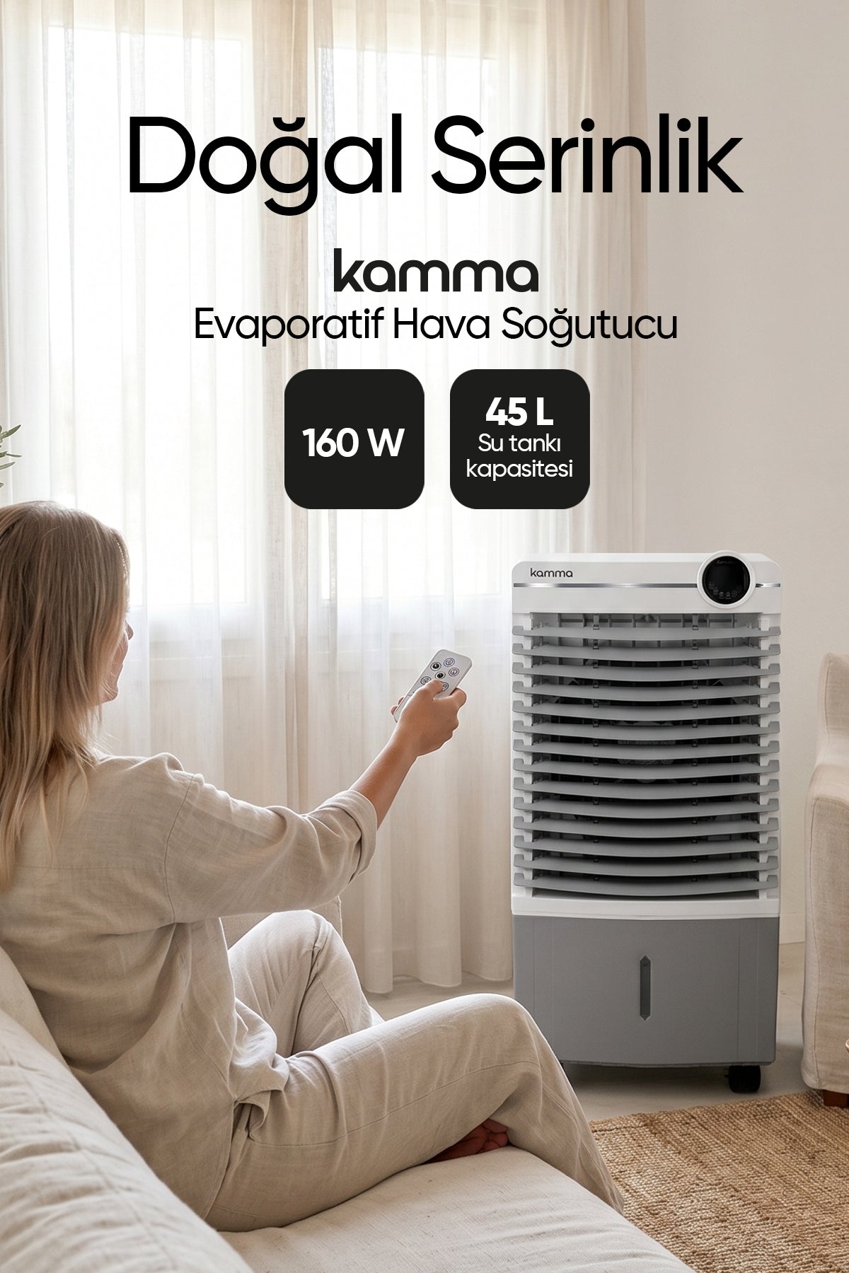 KAC 160 Evaporatif Hava Soğutucu -Beyaz