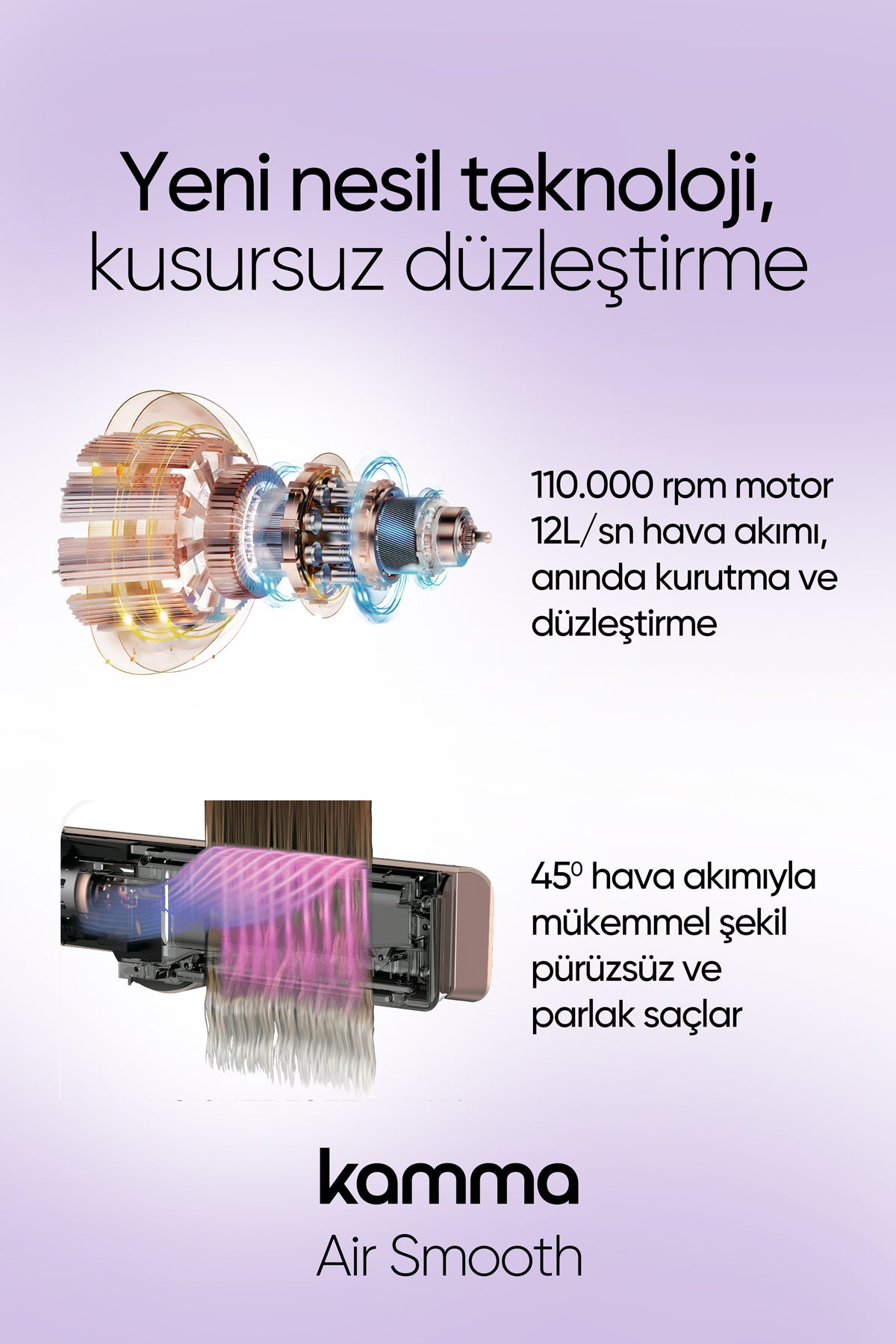 Air Smooth Saç Düzleştirici - Mor