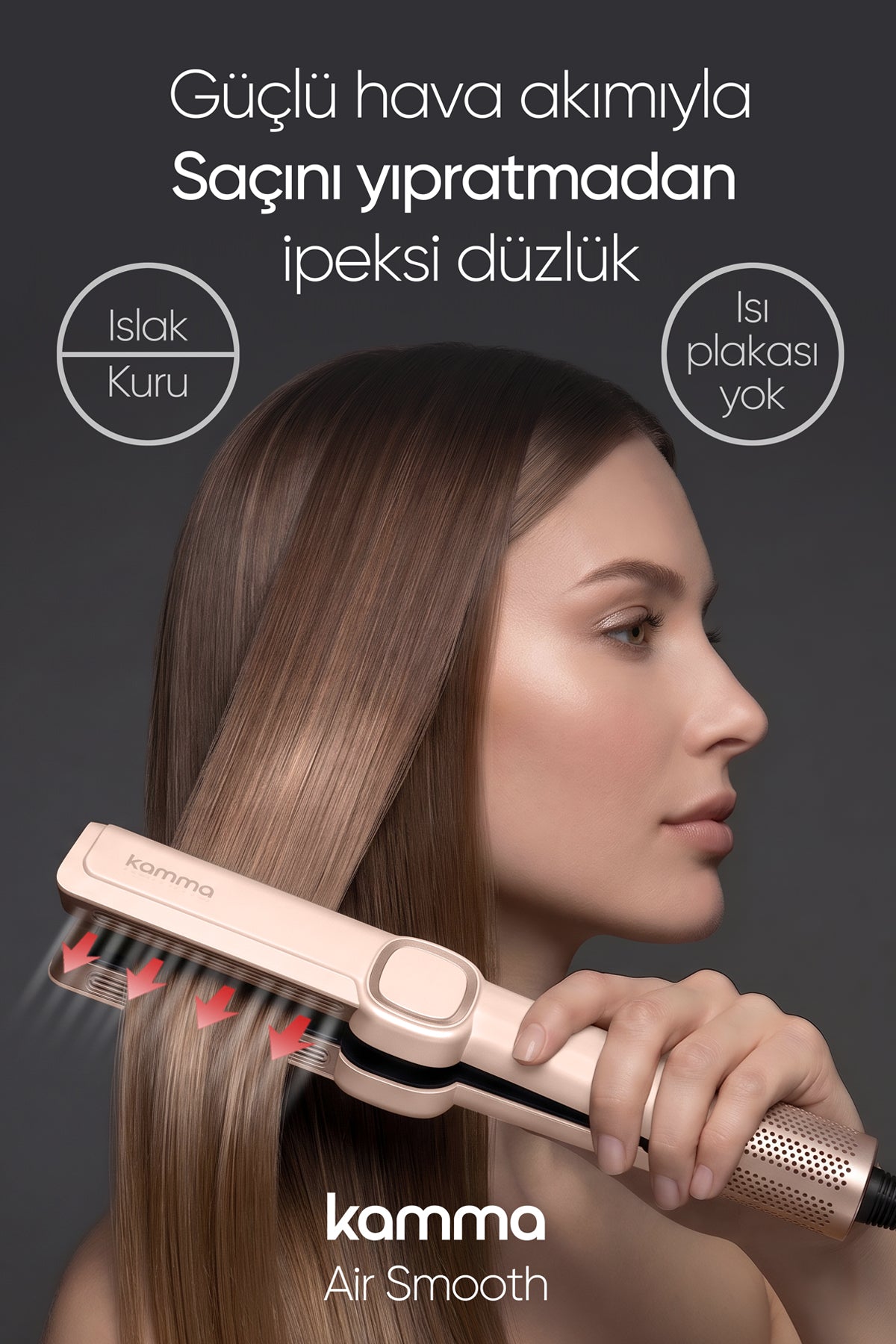 Air Smooth Saç Düzleştirici - Pembe