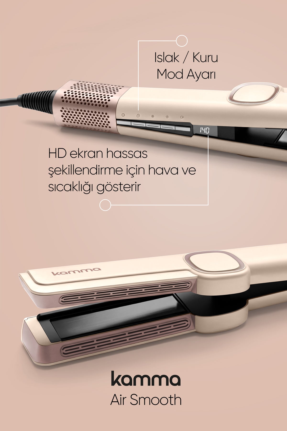 Air Smooth Saç Düzleştirici - Pembe