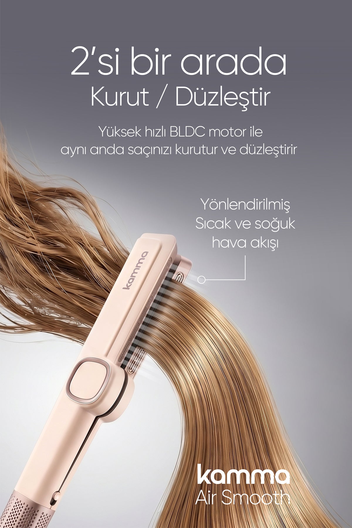 Air Smooth Saç Düzleştirici - Pembe