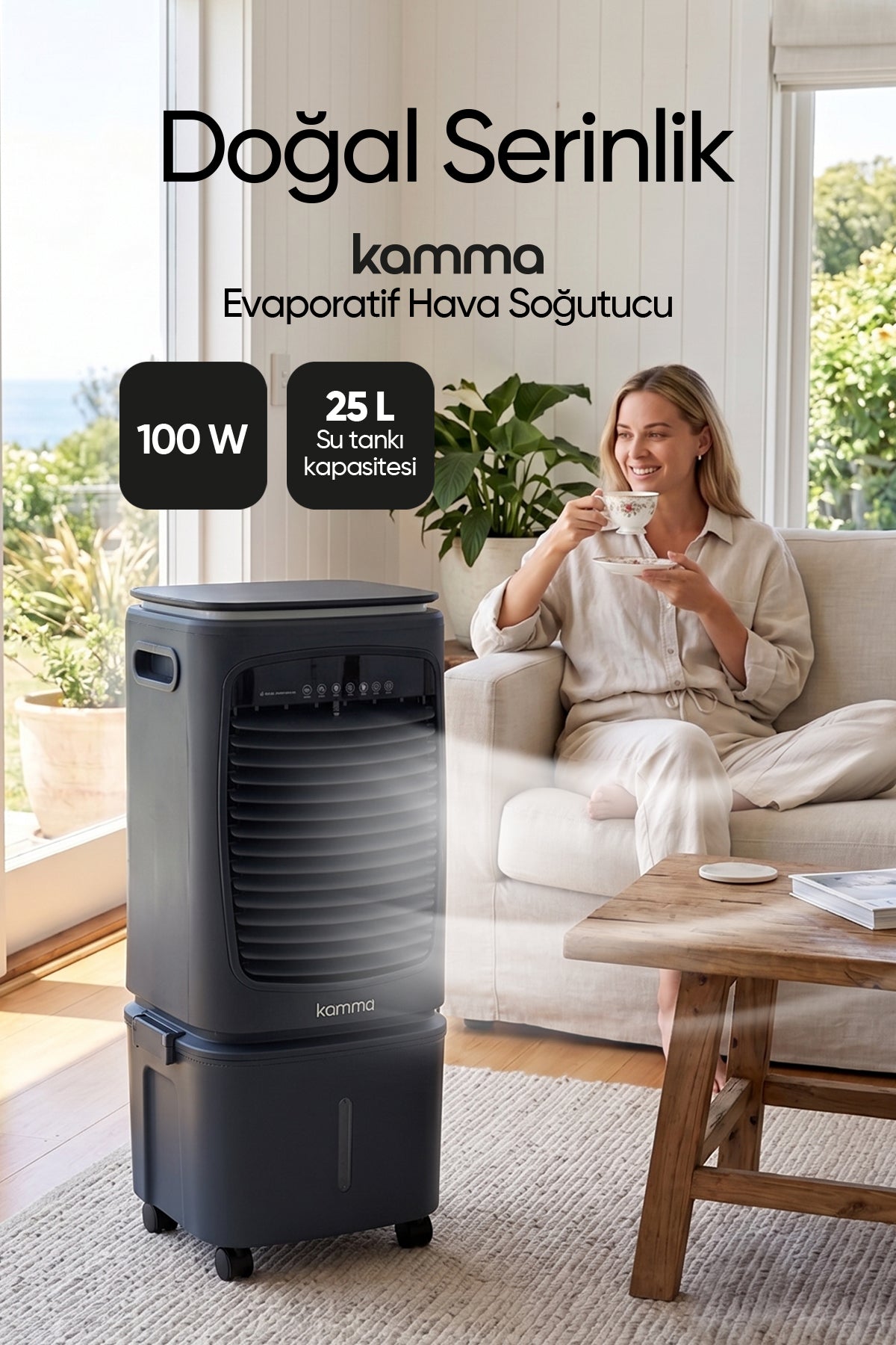 KAC100 Evaporatif Hava Soğutucu - Lacivert